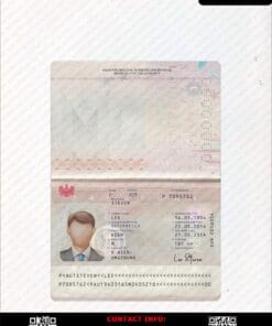 Austria Passport Template