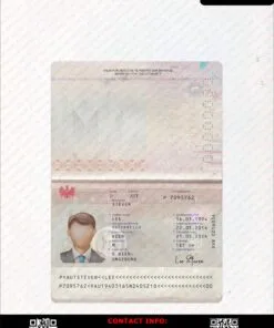 Austria Passport Template
