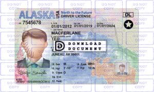Alaska Driver License Template