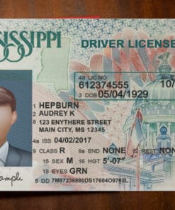 Mississippi Driver License Template