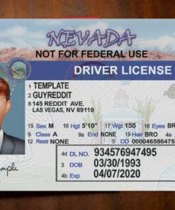 Nevada Driver License Template