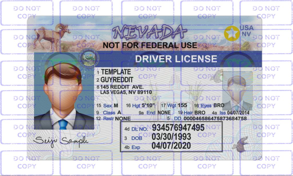 Best Nevada Driver License Template PSD 2023 EDIT SSC