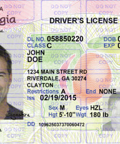 Georgia Driver License Template v1
