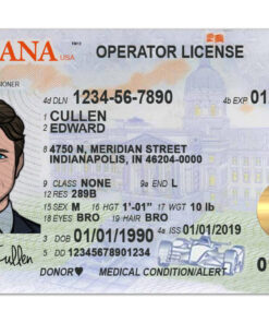Indiana driver license Template v2