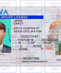 Iowa Driver License Template