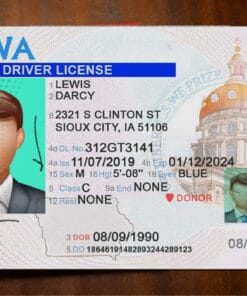 Iowa Driver License Template