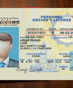 Louisiana Driver License Template