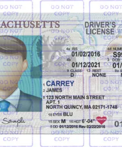 Massachusetts Driver License Template