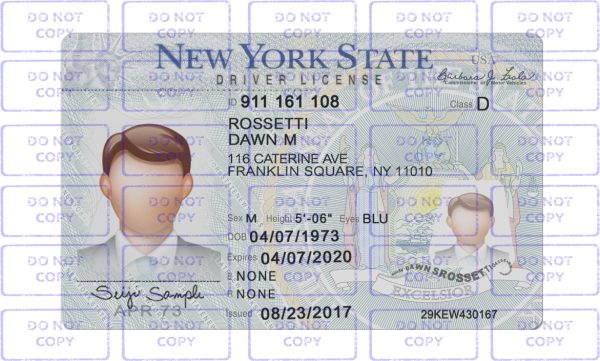 New York Driver License Template