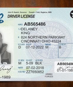 Ohio Driver License Template
