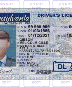 Pennsylvania Driver License Template