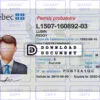 Quebec Driver License Template