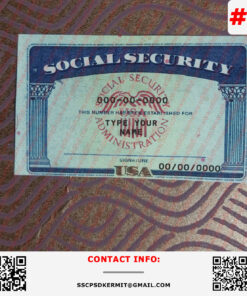 USA Social Security Card Template 2023