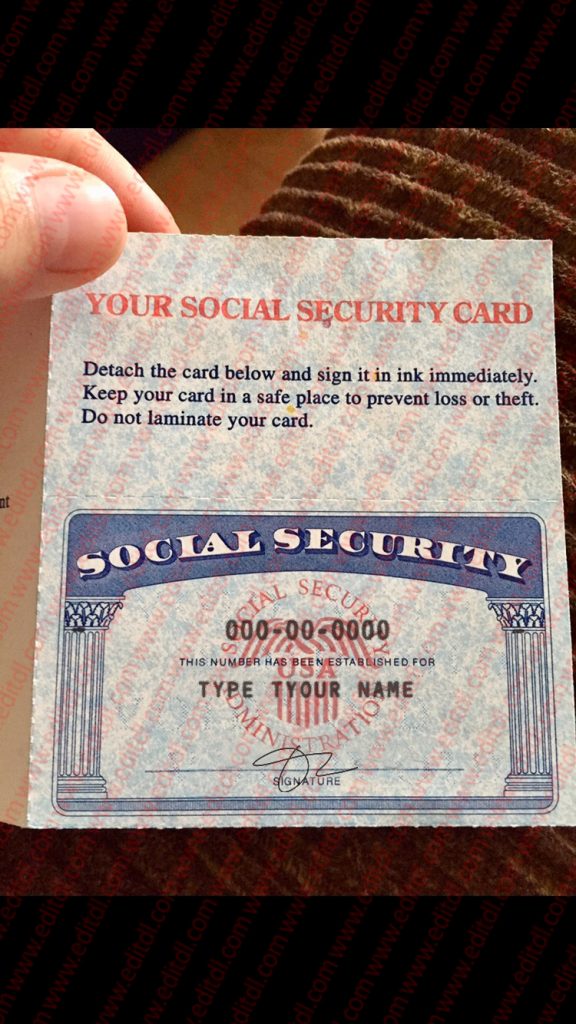 USA Social Security Card