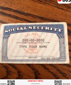 Social Security Card Template 1
