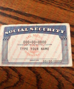 Social Security Card on the table