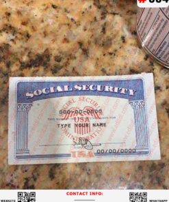 Social Security Card template 2