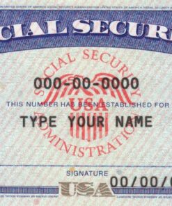 Social Security card template