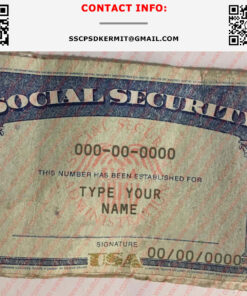 USA Social Security Card on Paper