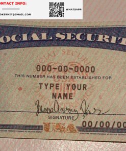 Editable Social Security Card Template [Custom file]