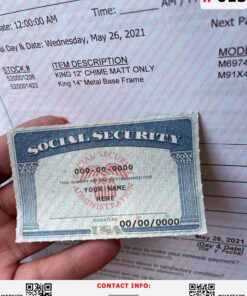 Colorado Social Security Card Template