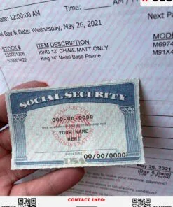 Colorado Social Security Card Template