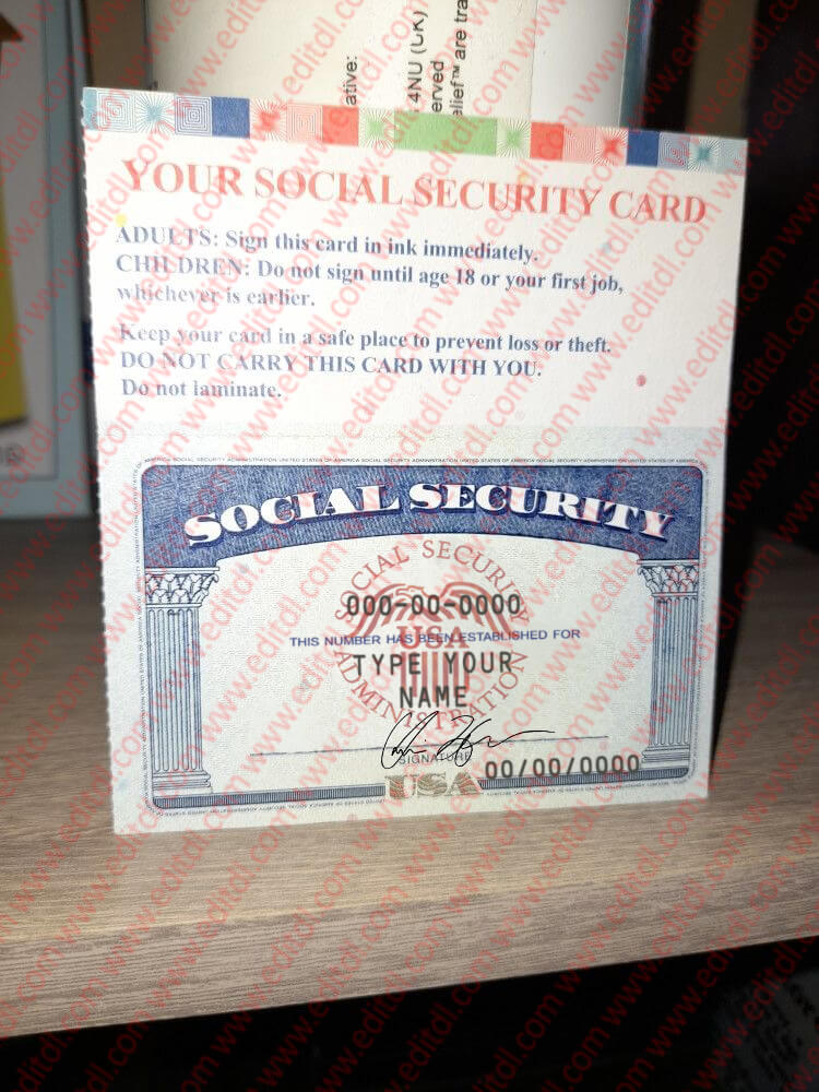 Anniston Social Security Card Template