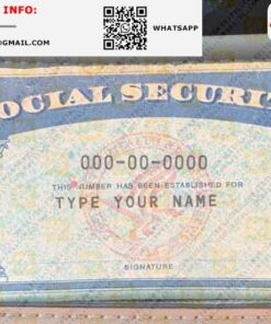 Rhode Island Social Security Card Template