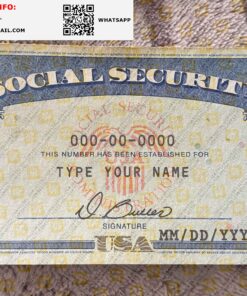 South Dakota Social Security Card Template