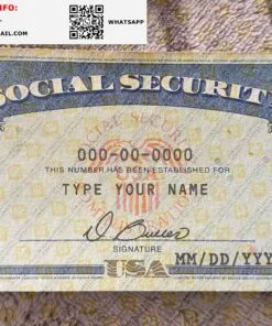 South Dakota Social Security Card Template
