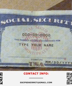Oklahoma Social Security Card Template
