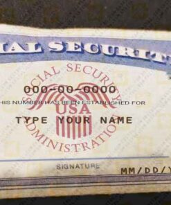 Ohio Social Security Card Template