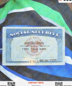 Texas Social Security Card Template
