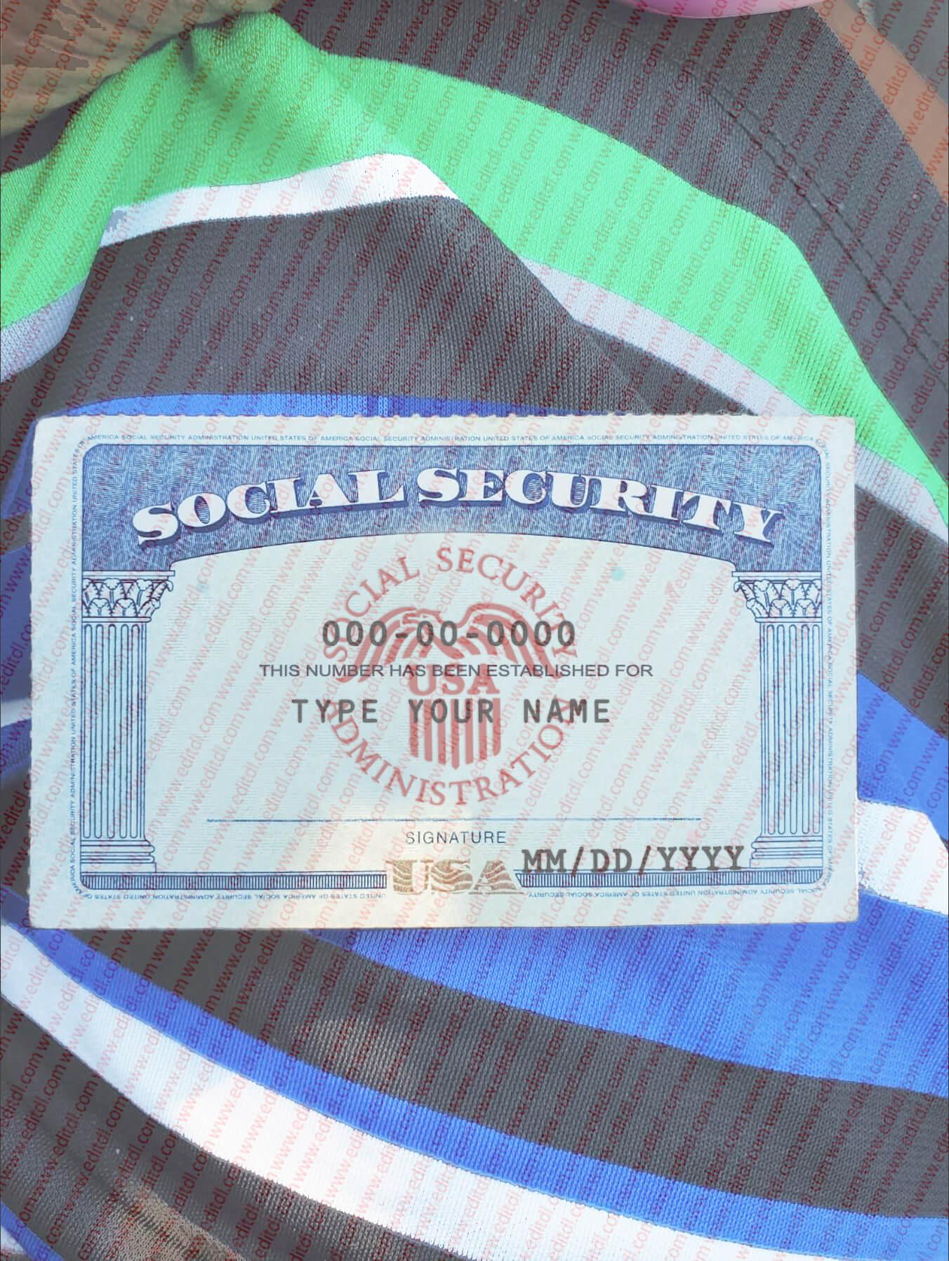 Texas Social Security Card