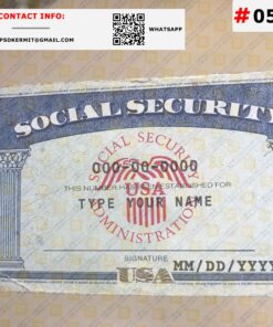 Social Security Card Template 03