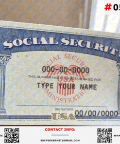 Alabama Social Security Card Template