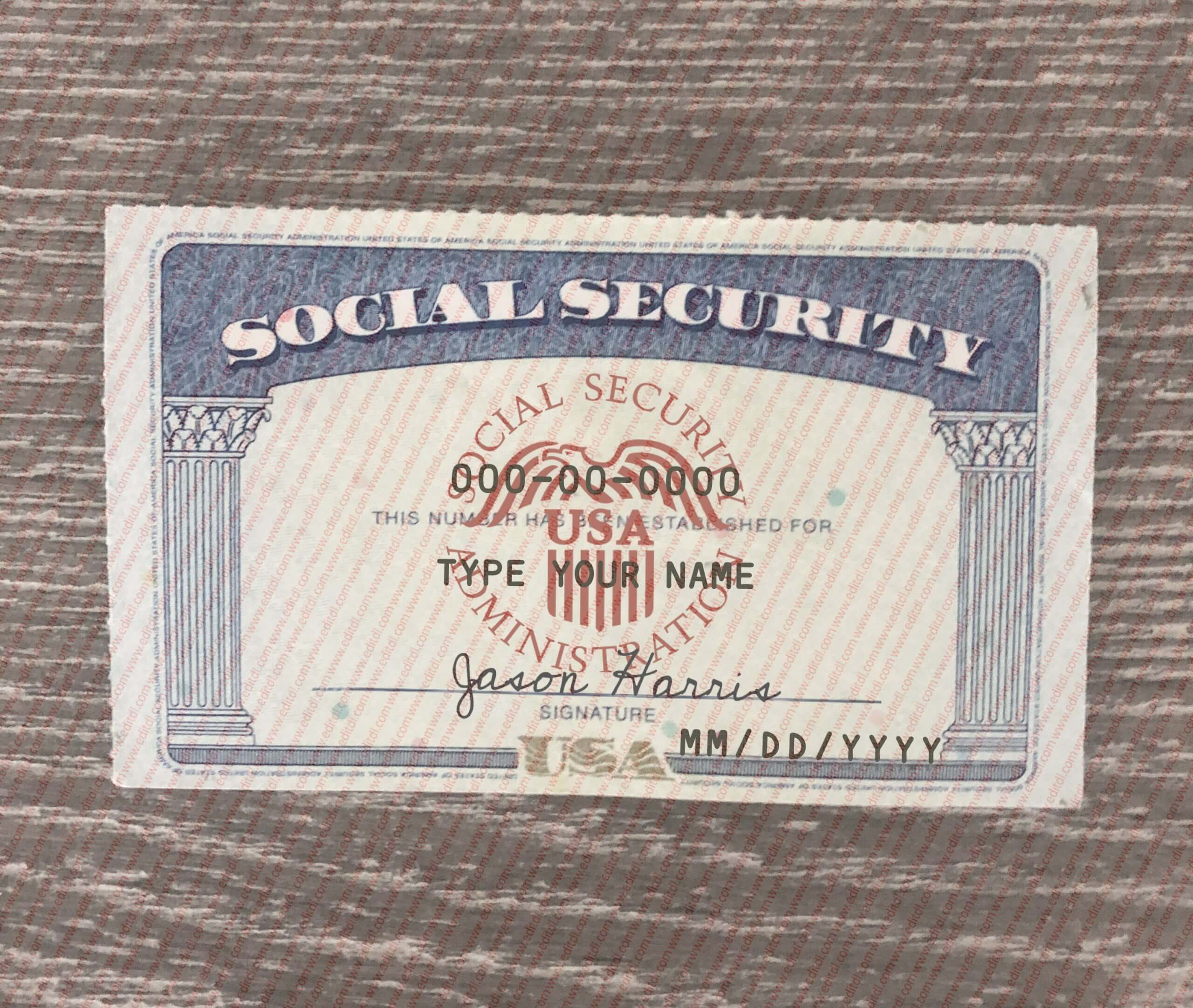 Wyoming Social Security Card