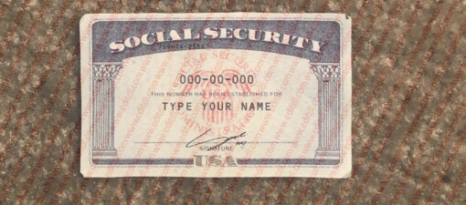 Washington Social Security Card Template