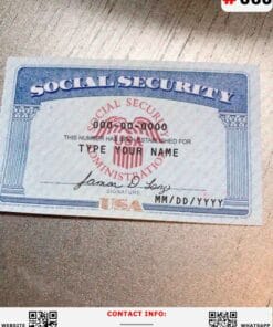 Virginia Social Security Card Template