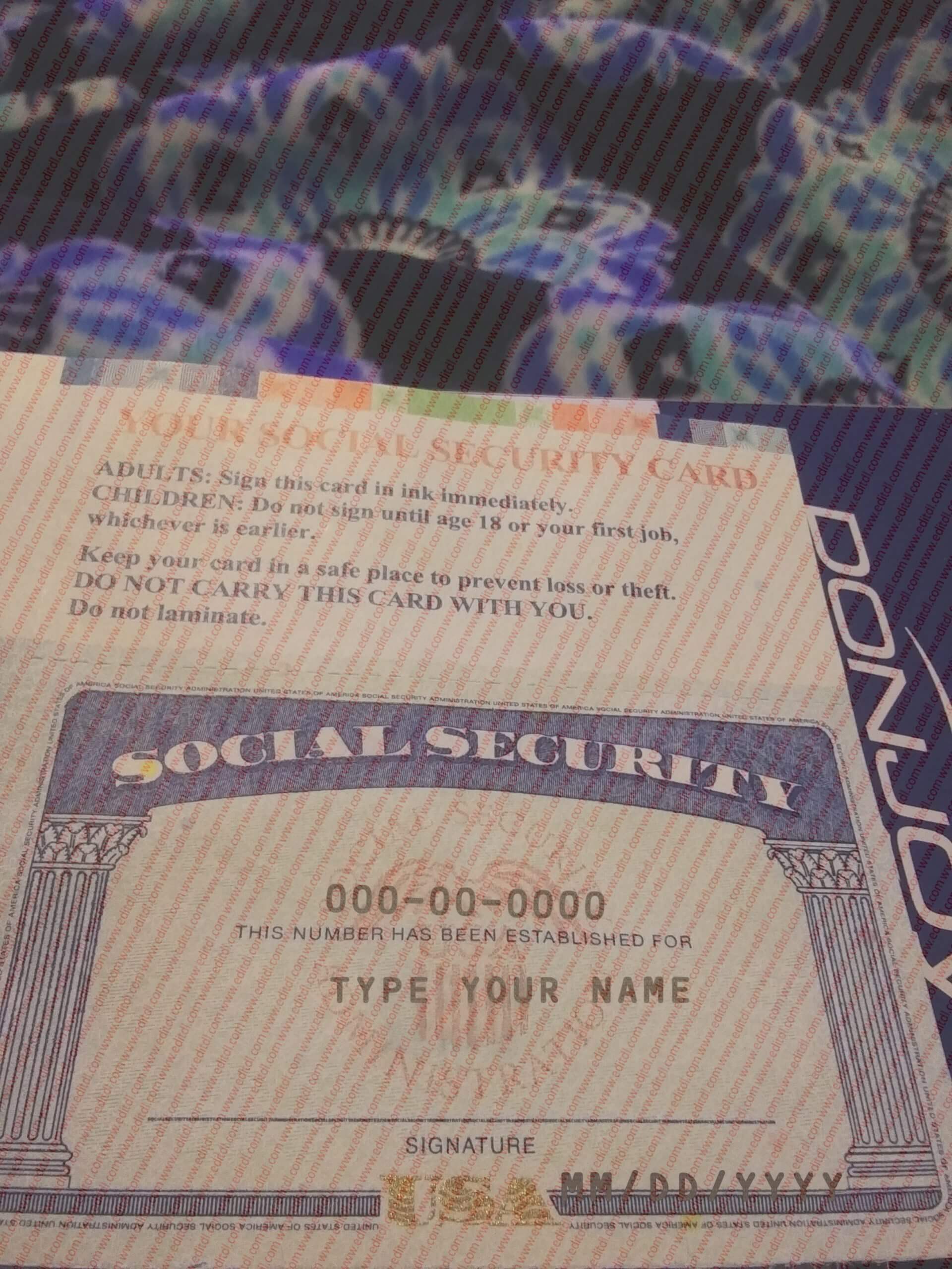 Social Security Card Template 04