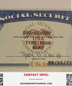 Social Security Card Template 02