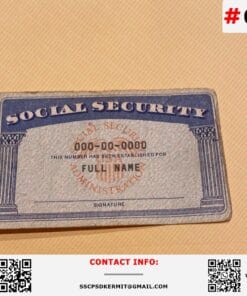 California Social Security Card Template