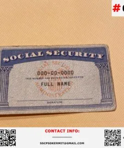 California Social Security Card Template