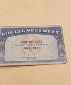 California Social Security Card Template