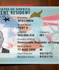 US Permanent Resident Card Template