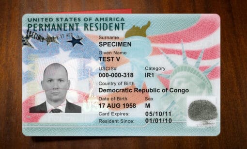 US Permanent Resident Card