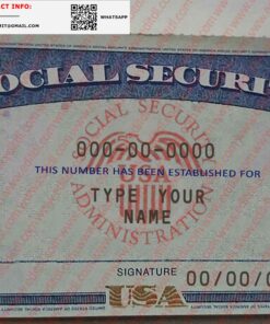 Andalusia Social Security Card Template