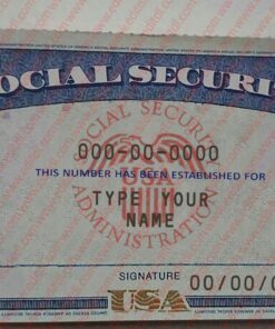 Andalusia Social Security Card Template