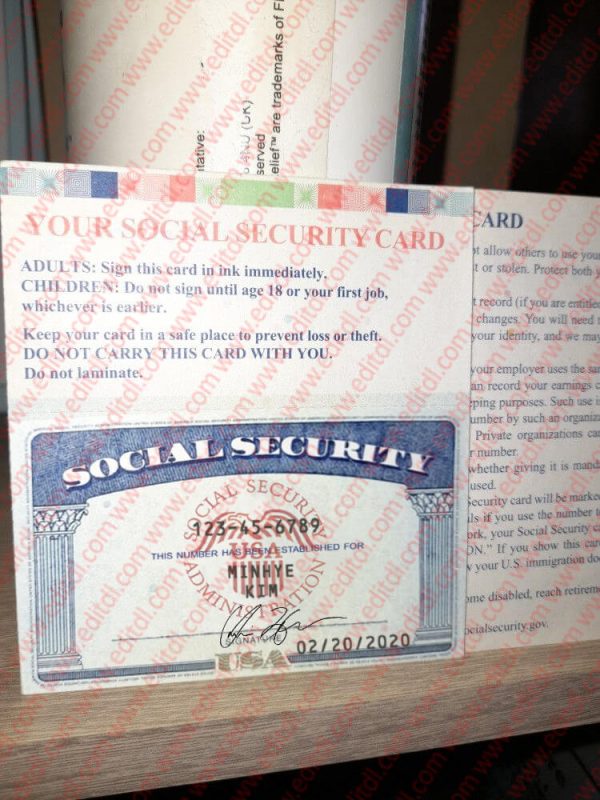 Alexander Social Security Card Template - EDIT SSC