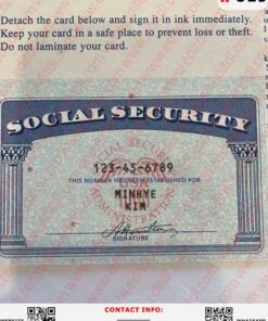 Hawaii Social Security Card Template